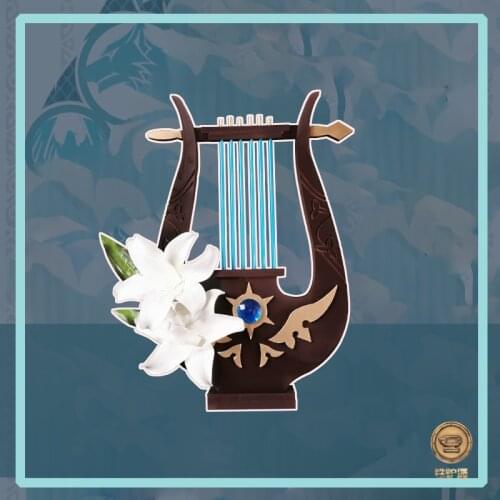 Genshin Impact Venti Cosplay Harp Musical Instrument Halloween Carnival Cosplay Costume Accessories