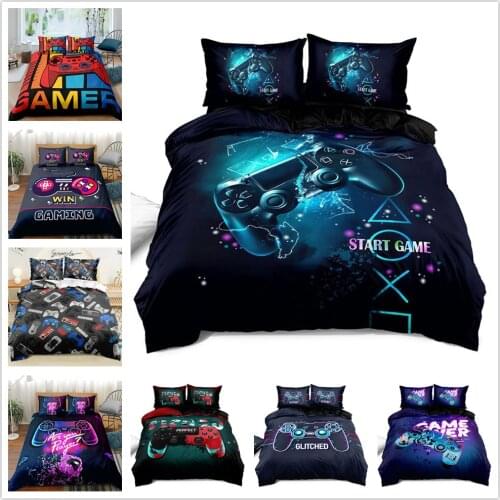 Game Gamepad Bedding Set for Boys Duvet Cover Gaming With Pillowcase Teens Gamer Controller Comforter Cover Set Full Size