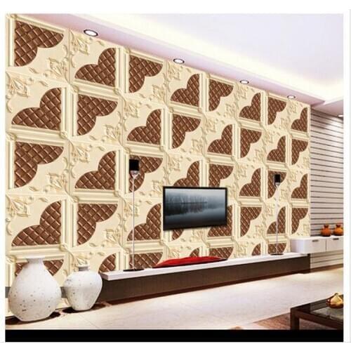 Customized 3d wallpaper 3d TV wall paper murals European three-dimensional relief setting wall and murals wallpaper