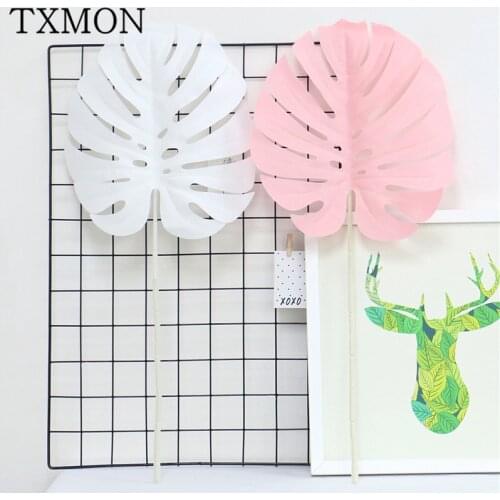 Beautiful Nordic simulation single color turtle back leaf fake flowers wedding road leading flower arrangement home decoration