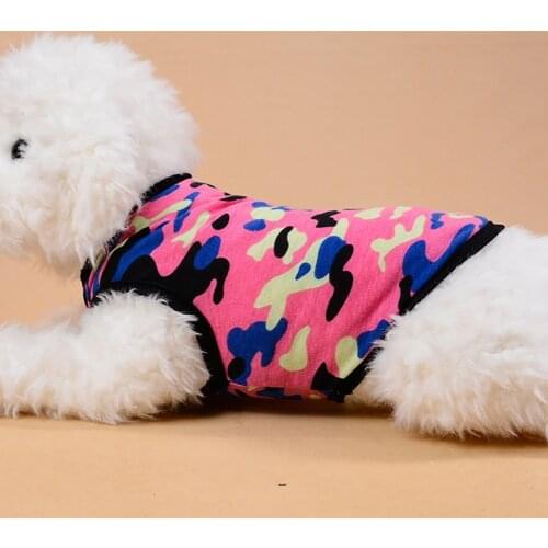 2021 Hot Cute Pet Clothing for Dog Clothes For Small Dog Cute Camouflage Vest Puppy Costume Vest Apparel Chihuahua