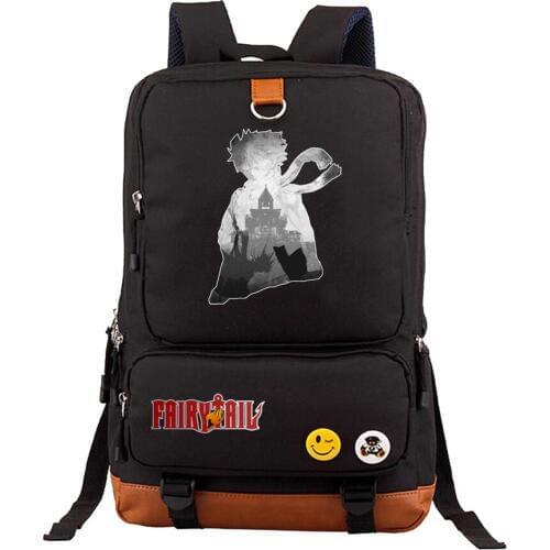 Hot Selling Japan anime Fairy Tail Casual Backpack Fairy Tail Cosplay Preppy Style School Bag men women Canvas Travel Backpacks