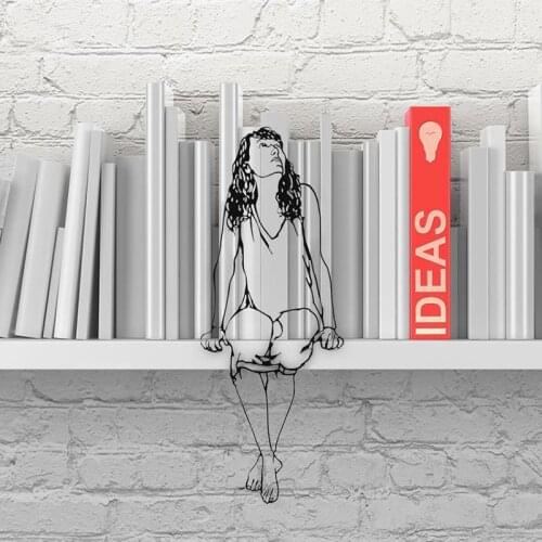 Metal Figure Ornaments Shelf Elegant Iron Boy Girl Sculpture Ornaments For Home Decor Decoration Figurines Miniatures Fidget Toy