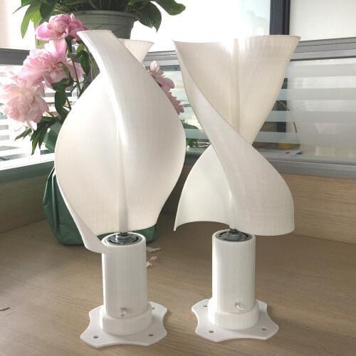 Micro Wind Turbine With LED Light Vertical Wind Generator With 2 Blades Started At 0.05m/s For New Energy Class