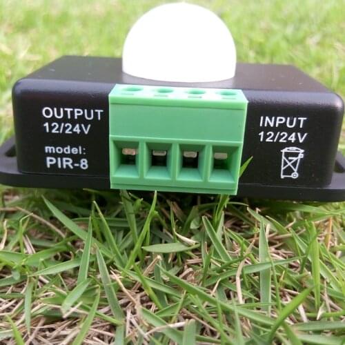 Mini PIR Motion Sensor Switch Detectors for LED Strip Light 6A 12V 24V Work With SMD 3528 5050 LED Reel Lights 120pcs/lot DHL