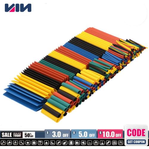328pcs Heat Shrink Tube Set Polyolefin Shrinking Assorted Electrical Wire Cable Sleeve Protector Insulated Sleeving Tubing Pipe