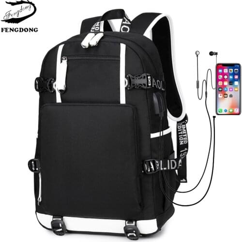 New Usb Charging Laptop Backpack Students Printing Schoolbag School Bags For Teenager Girls Boys 2021 Female Computer Travel Bag