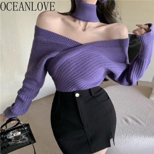Женские пуловеры с открытыми плечами Oceanlove China At AliExpress