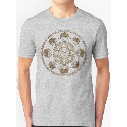 Plate Xlii.—Astronomy : Detail : Sun And T Shirt Print For Men Cotton New Cool Tee Astronomy Sun Zodiac Diagrams Planets