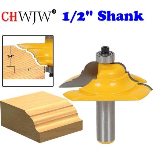 1Pc Table Edge Router Bit - French Baroque 1/2" Shank Line knife Woodworking cutter Tenon Cutter for Woodworking Tools