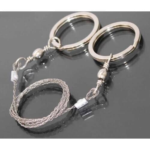 55cm Silver Stainless Steel Wire Saw Emergency Travel Kit Camp Hike Scroll Outdoor Survive Tool Hunt Flint Cut Equipment