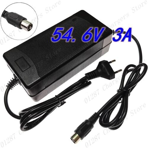 54.6V 3A Charger electric bike lithium battery charger For 48V lithium battery RCA10MM Plug