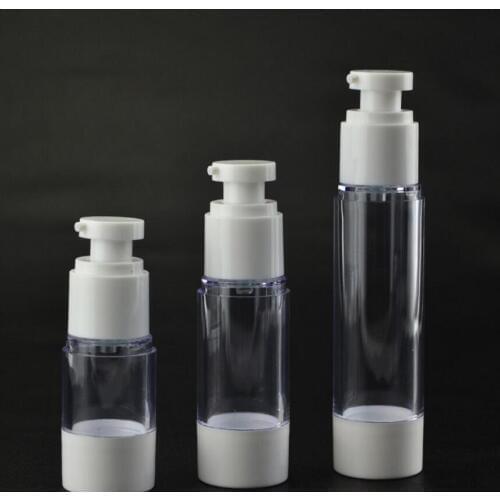 100pcs/lot Fashion 15ml 30ml 50ml airless bottle white vacuum pump bottle lotion bottle used for Cosmetic Container
