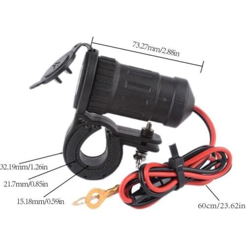 12V-24v Dual USB 5V 3.1A Socket Charger Waterproof Power Outlet For Auto Car Motorcycle