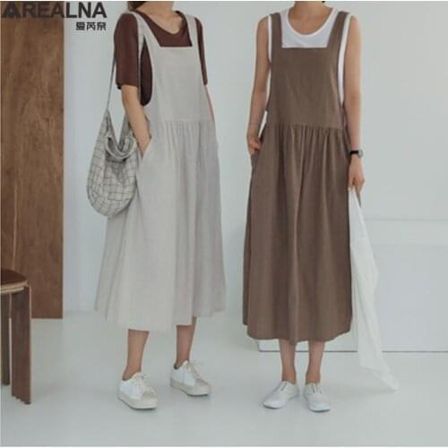 AREALNA Summer Linen Dresses
