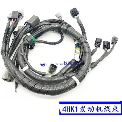 Free Shipping Excavator Hitachi zax200/230/240/270-3 engine harness 4HK1 engine line plug