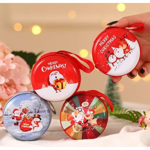 Santa Claus Snowman Storage Wallet Kids Merry Christmas Decoration Happy New Year Gifts Christmas Tree Ornament Pendant Supplies