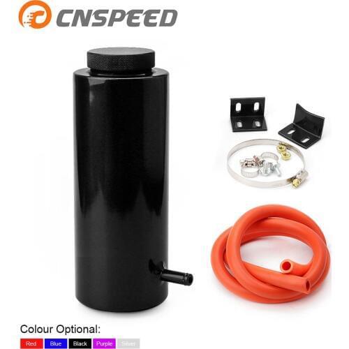 CNSPEED 800ML Cylinder Radiator Overflow Reservoir Coolant Tank Universal Can Black Blue Red Purple Silver
