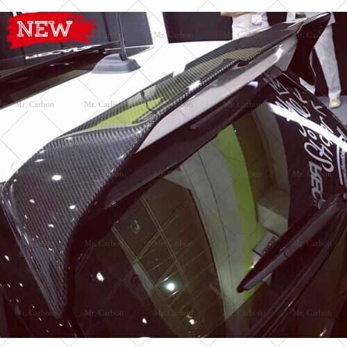 FOR F56 MINI COOPER S DUELL-AG STYLE CARBON FIBER ROOF WING TRIM BODY KIT TUNING PART FOR F56 F55 FRP REAR SPOILER LIP RACING