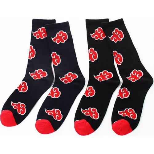 Hipster Contrast Color Black Women Man Clouds Fashion Sock Streetwear Cool Ninja Cartoon Unisex Cosplay Socks 2021