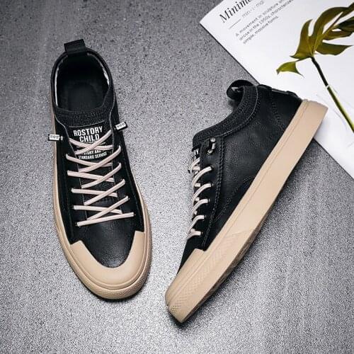 2020 mens vulcanized shoes canvas fashion lace solid couple shoes rubber flat sneakers autumn casual mens shoes mens shoes