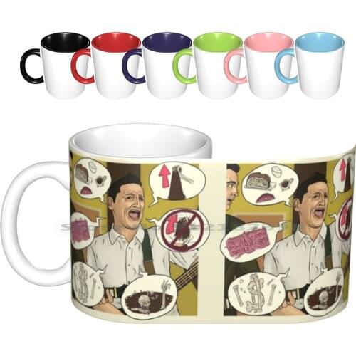 The Bones Are The Skeletons' Money Ceramic Mugs Coffee Cups Milk Tea Mug Itysl Comedy Snl Saturday Night Live Sketch Deschamps