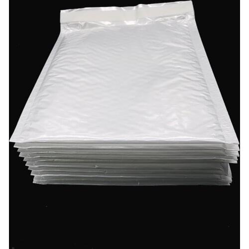 10pcs (20 * 25cm + 3cm) White Ultra-light Pearl Film Envelope Waterproof and Shockproof Bubble Bag Business Office Stationery