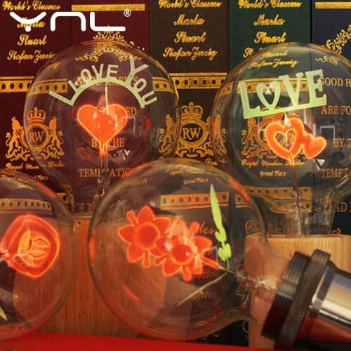YNL Edison lamp E27 220v Decorative Incandescent bulb G80 vintage novelty holiday lights 3w christmas lights for home lampada