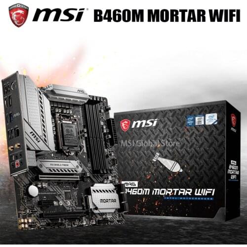LGA 1200 MSI MAG B460M MORTAR WIFI Motherboard PCI-E 3.0 M.2 DDR4 2933MHz Overlocking Desktop Intel B460 Placa-Mãe 1200 New