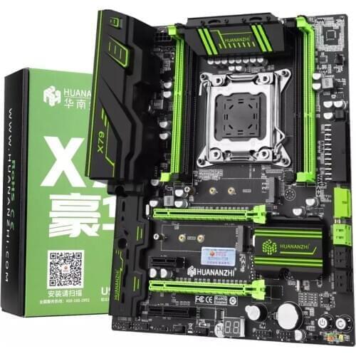 HUANANZHI X79 GREEN 2.49 V3.1 motherboard LGA 2011 ATX USB3.0 SATA3 PCI-E NVME M.2 SSD support REG ECC memory and Xeon E5