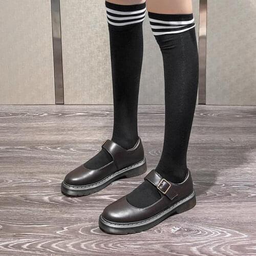 Autumn Fashion Female Oxfords Shallow Mouth Ankle Strap Plus Size Flats Shoes for Women