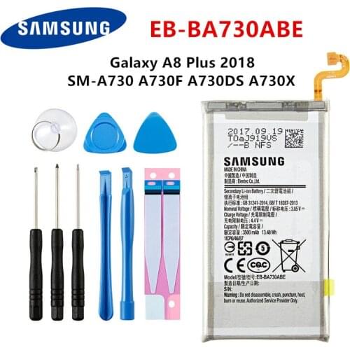 SAMSUNG Orginal EB-BA730ABE 3500mAh Battery For Samsung Galaxy A8 Plus A8+ (2018) SM-A730 A730F A730DS A730X +Tools