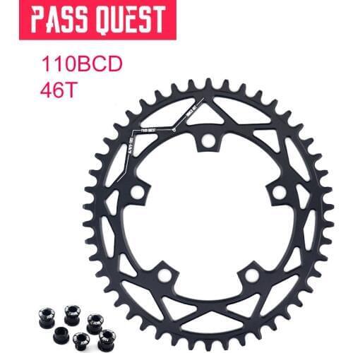 PASS QUEST 110 / 5 BCD 110BCD Oval Road Bike 42T-52T Narrow Wide Chainring Bike Chainwheel For 3550 APEX