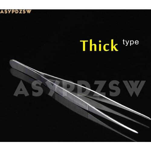 180mm long thick stainless steel pointed electronic tweezers For Amplifier welding