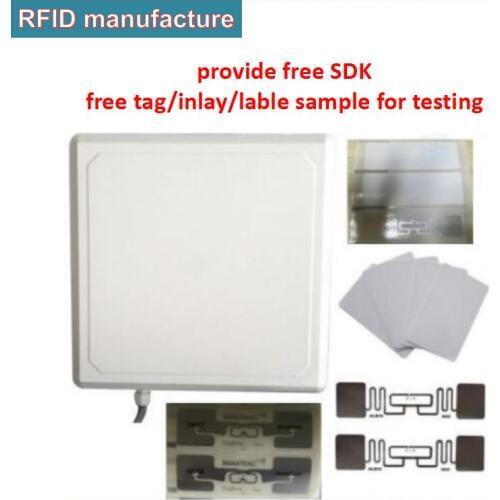 Uhf long range rfid reader usb/rs232/tcp/ip provide free English sd sample tags high performance for parking vehicle system