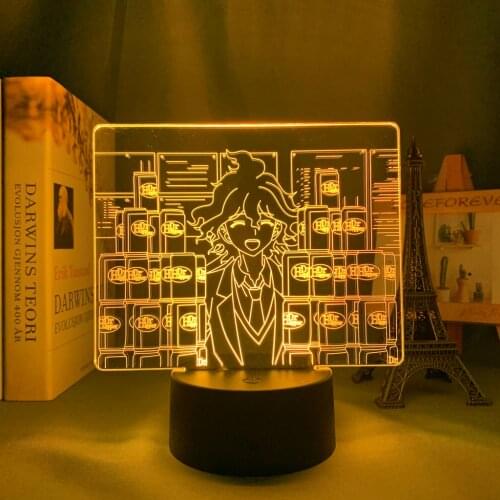 Led Lamp Anime Danganronpa Nagito Komaeda Figure for Kid Bedroom Decoration Birthday Gift Room Decor Danganronpa 3d Light Manga