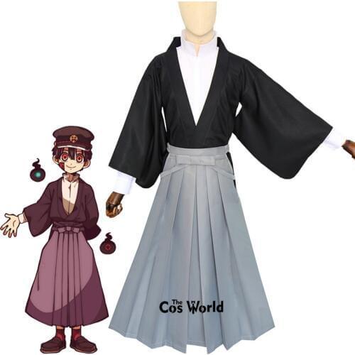 Toilet-bound Hanako kun Yugi Tsukasa Kimono Hakama Uniform Outfit Anime Cosplay Costumes