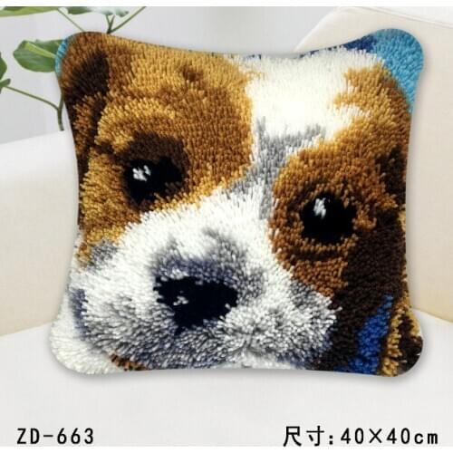 Animal owl dog bear Cartoon Latch Hook kits pillow cover hand craft embroidery DIY Crocheting handmade needlework supplies