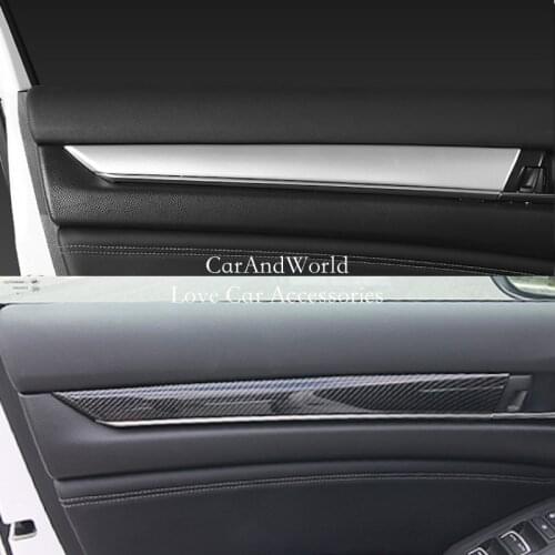 Inner Door Handle Bowl Upper Trims Side Body Strip For Honda Accord 10th 2018 2019 2020 ABS Interior Moulding Car Accessories