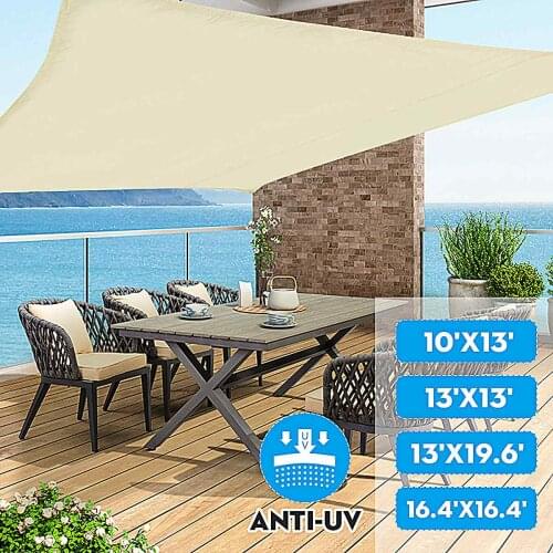 6/5/4/3M Waterproof Sun Shade Sun Shelter Sail Canopy Outdoor Garden Terrace Canopy Swimming Yard Patio Pool Sail Awning