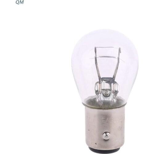13MF 2pcs P21/5W S25 12V21/5 BAY15D Car Clear Glass Lamp Brake Tail Bulb Halogen Lamp