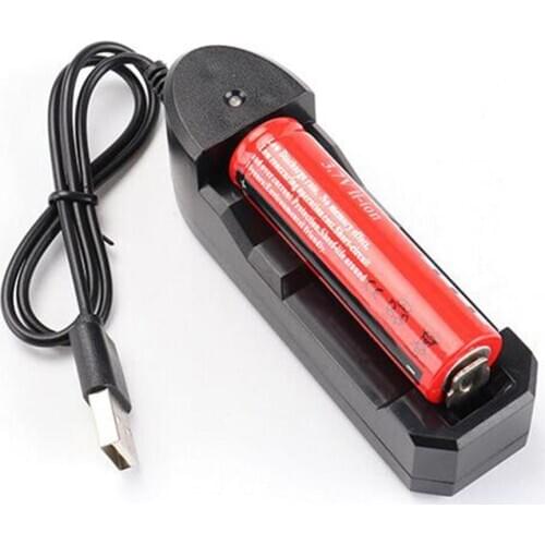 18650 Smart Battery Charger One Slot Li-ion Battery AC Charger Adapter Universal USB Connector For 18650 18500 16340 14500 26650