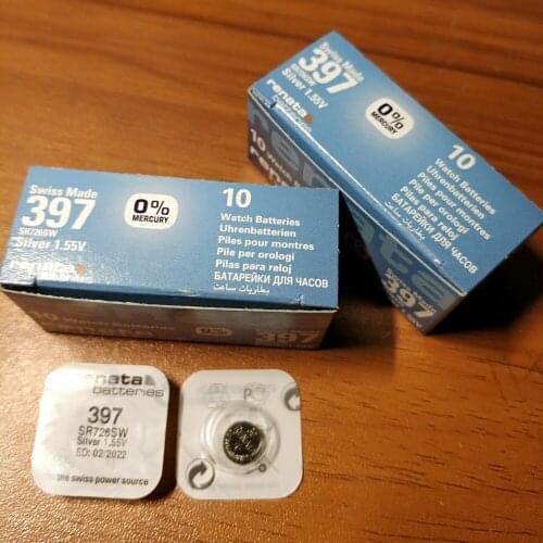 20XBrand New Renata LONG LASTING 397SR726SW D397V726 Watch Battery Button Coin Cell Swiss Made 100% Original