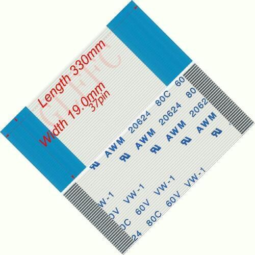 37pin 0.5pitch 330mm-330mm A-type Flexible Flat Cable FFC awm 20624 ROHS for TTL LCD DVD Computer