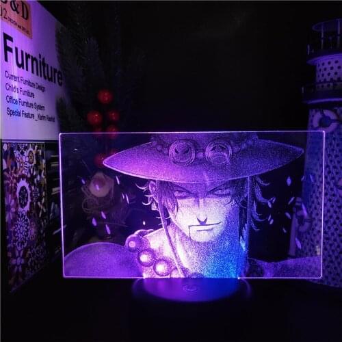 3D Lamp Portgas D Ace Anime Figure One Piece Manga LED Lampara Decoration Night Light Kawaii Room Decor Neon Sunset Lights Lampe