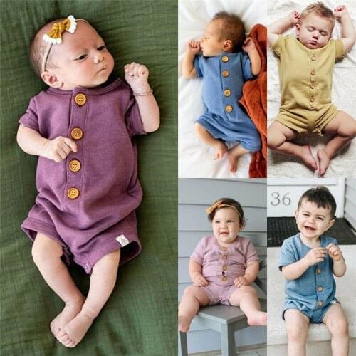 5 Color Infant Toddler Baby Girl Romper Casual Short Sleeve Newborn Girl Romper Jumpsuit Spring Autumn Baby Boy Clothing