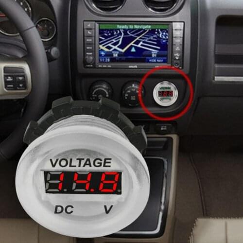 80% Dropshipping!! Voltmeter Transparent Digital Display 12V Stable Panel Voltage Meter for Car