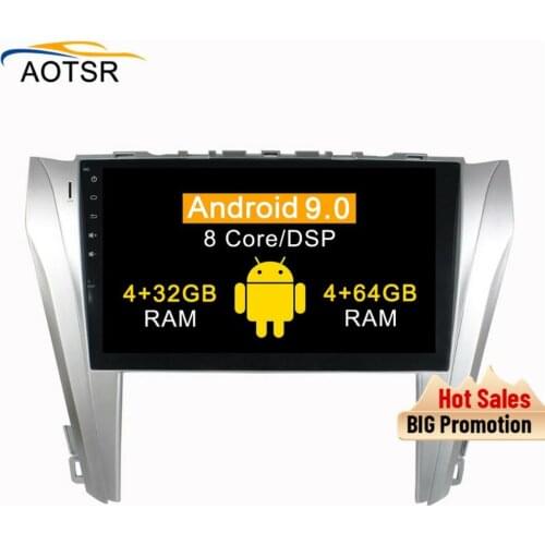 DSP 4+64G 2 din Android 9.0 CAR DVD Radio Player For Toyota Camry 2014 2015 2016 2017 gps Navigation stereo wifi BT map headunit