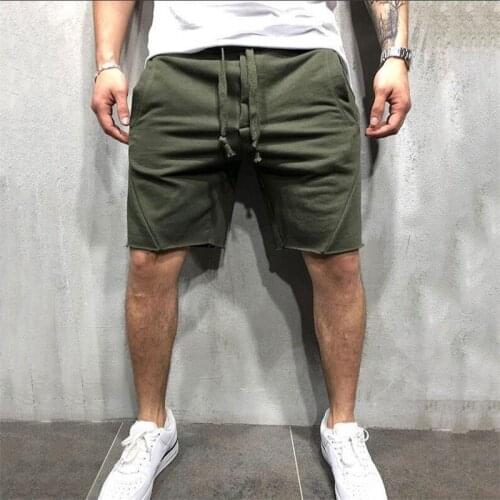 Cross-border exclusively for Europe and the United States type of fitness pants mens plain color running shorts leisure sports