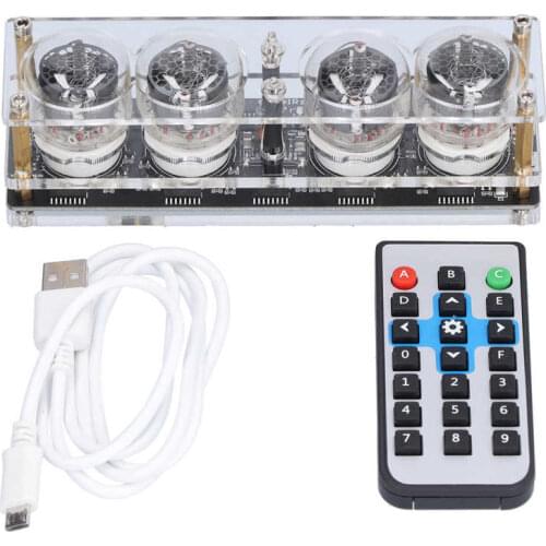 LED Retro Clock Colorful 4 Digits Tube Clock Practical Beautiful for Living Room for Bedroom for Kindergarten